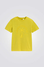 טישירט לילדים בצבע צהוב עם הדפס