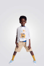 טישירט לילדים בצבע לבן עם הדפס