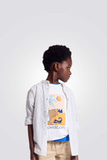 טישירט לילדים בצבע לבן עם הדפס