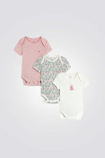 מארז שלושה בגדי גוף לתינוקות צבעוני