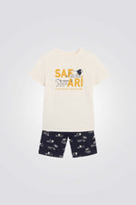 פיג'מה לילדים עם הדפס ספארי