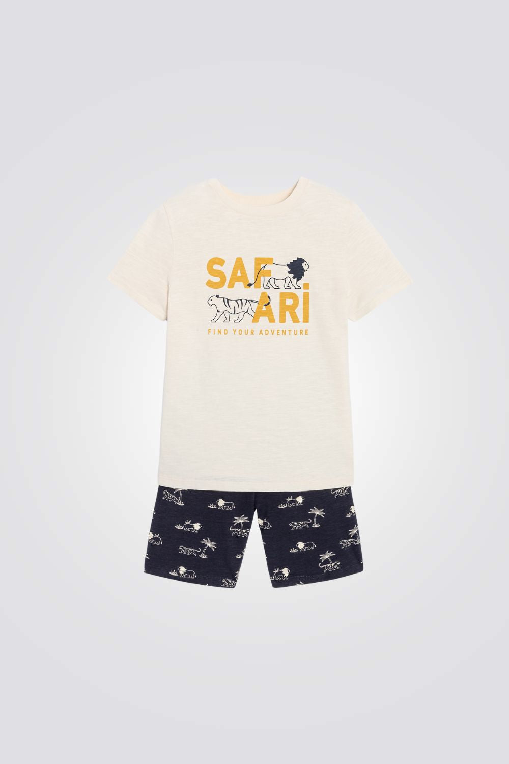 פיג'מה לילדים עם הדפס ספארי