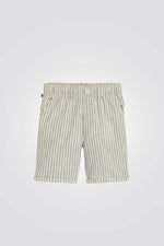 מכנסי ברמודה לילדים בצבע בז' עם פסים