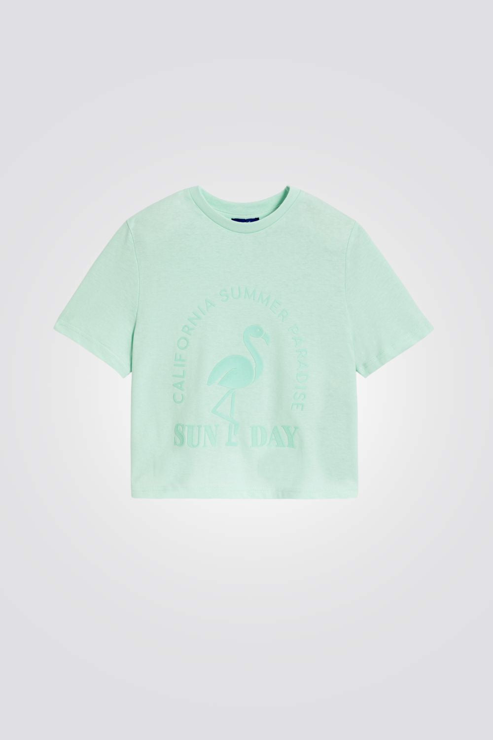 טישירט לילדות בצבע ירוק עם הדפס