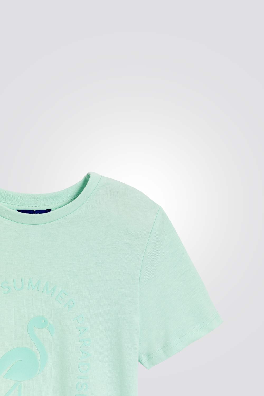 טישירט לילדות בצבע ירוק עם הדפס