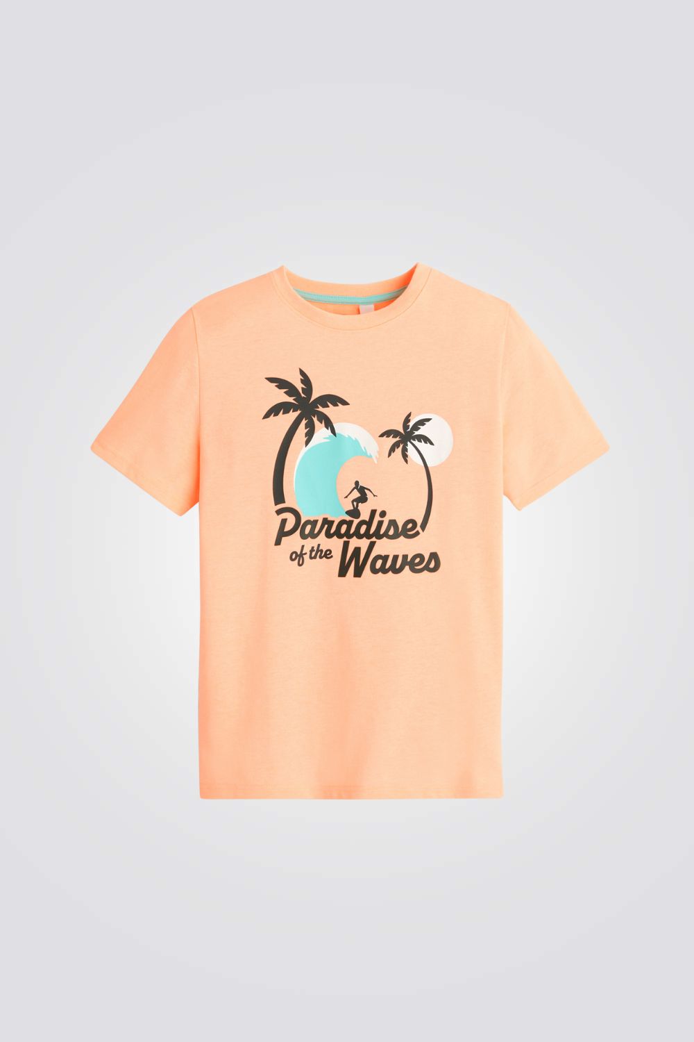 טישירט לילדים בצבע כתום עם הדפס