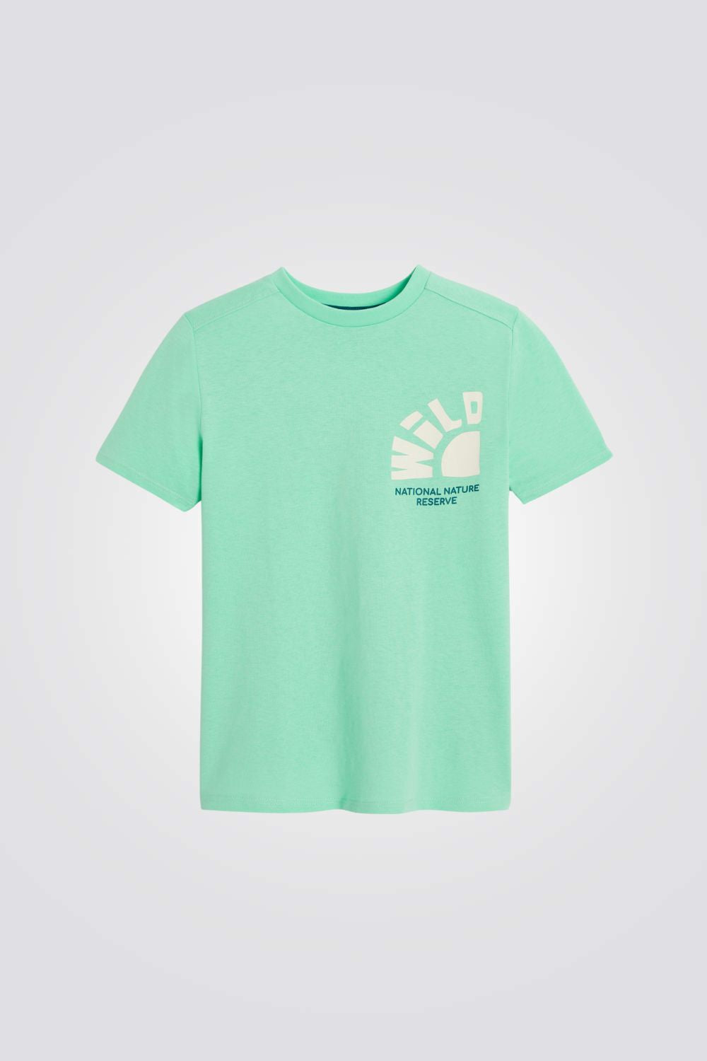טישירט לילדים בצבע ירוק עם הדפס
