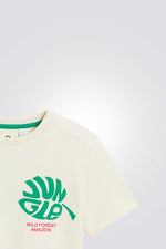 טישירט לילדים בצבע לבן עם הדפס