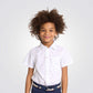 חולצה מכופתרת קצרה לילדים בצבע לבן עם הדפס - 3