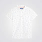 חולצה מכופתרת קצרה לילדים בצבע לבן עם הדפס - 2
