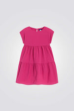 שמלה לילדות בצבע ורוד