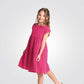 שמלה לילדות בצבע ורוד - 3