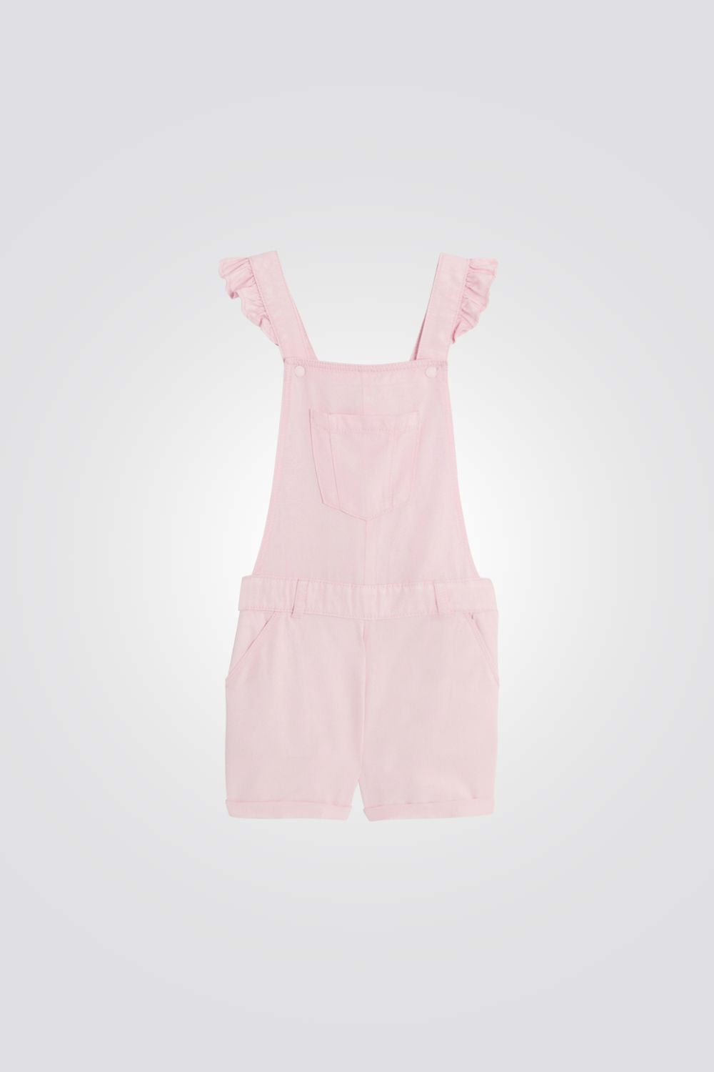 אוברול קצר לילדות בצבע ורוד