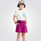 מכנסיים קצרים לילדות בצבע סגול - 1