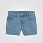 מכנסי ג'ינס קצרים לילדות עם הדפס לימונים - 2