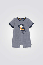 אוברול פיג'מה לתינוקות עם הדפס קוף