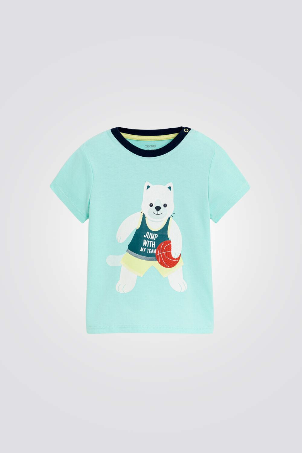 טישירט לתינוקות בצבע תכלת עם הדפס