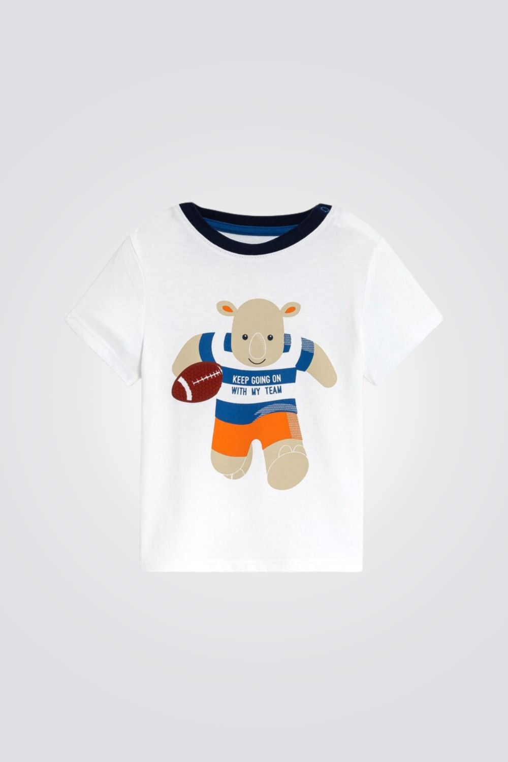 טישירט לתינוקות בצבע לבן עם הדפס