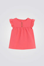 חולצה קצרה לתינוקות בצבע ורוד