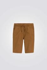 מכנסי ברמודה לילדים בצבע חום
