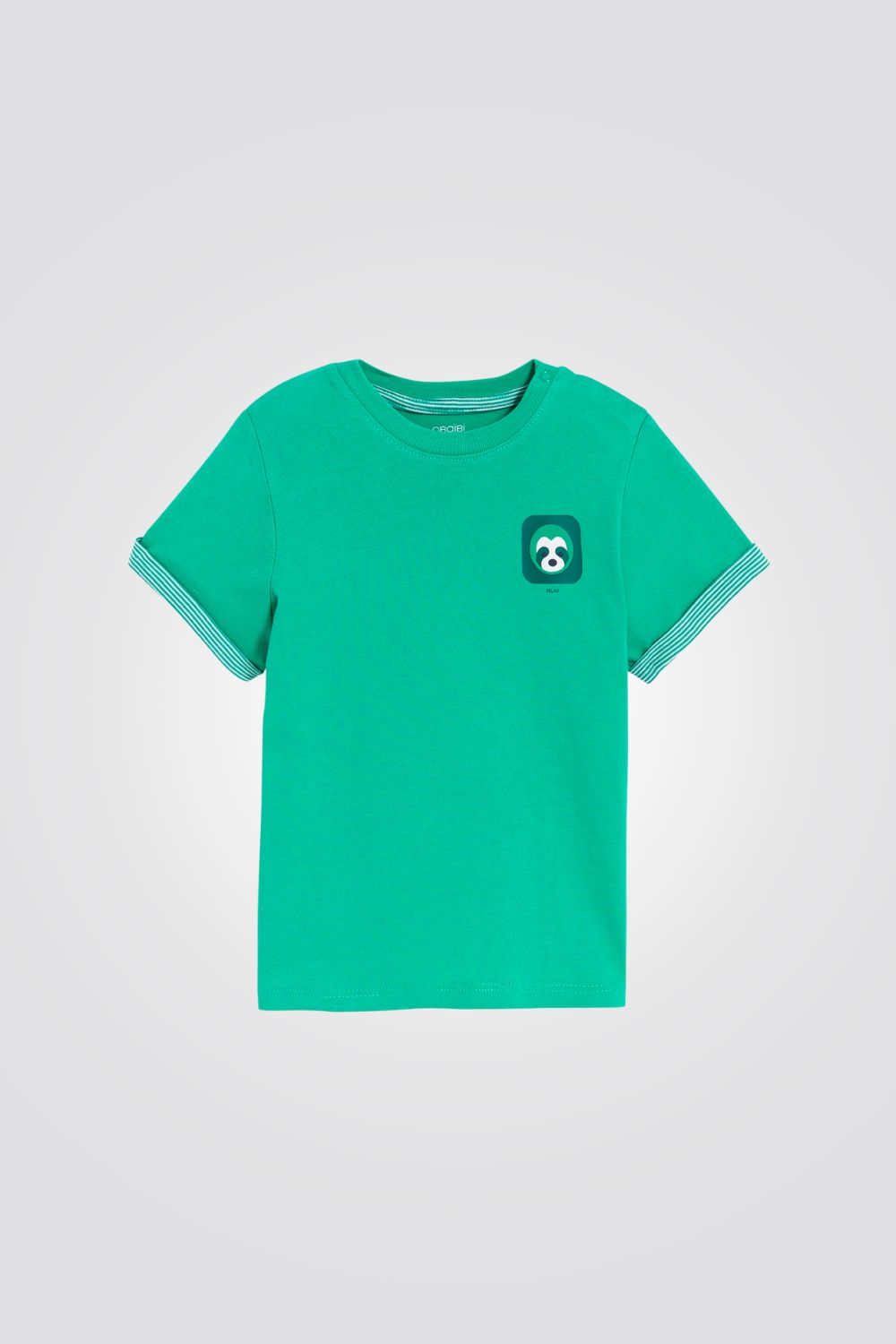 טישירט לתינוקות בצבע ירוק עם הדפס