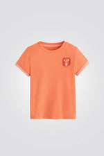 טישירט לתינוקות בצבע כתום עם הדפס