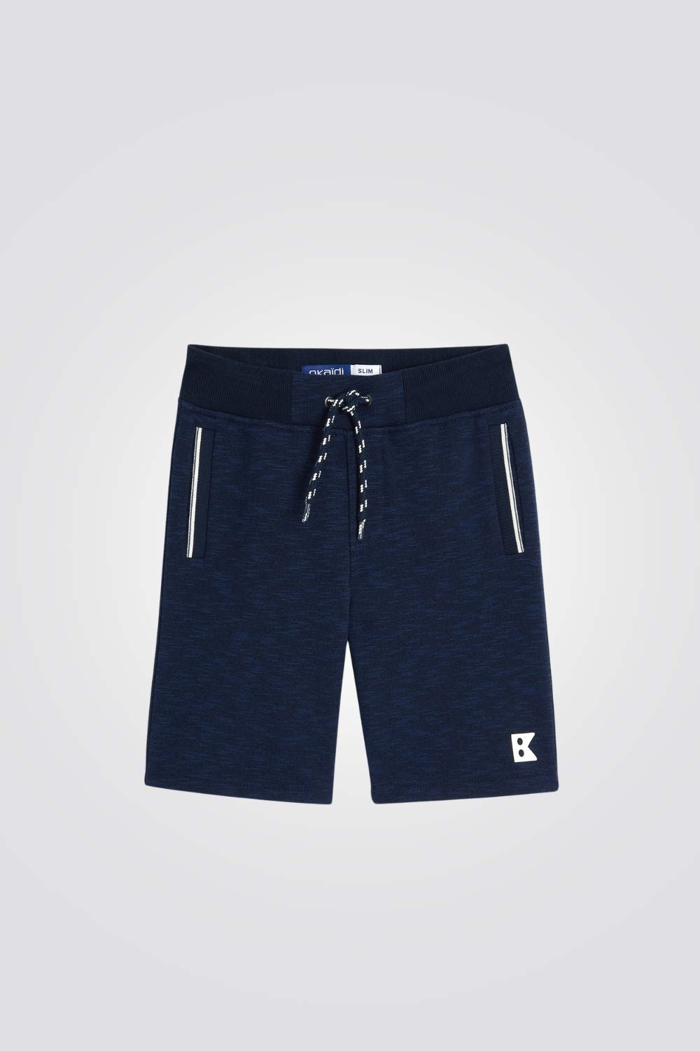 מכנסי טריקו קצרים לילדים בצבע כחול נייבי