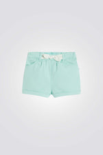 מכנסי ג'ינס קצרים לתינוקות בצבע תכלת