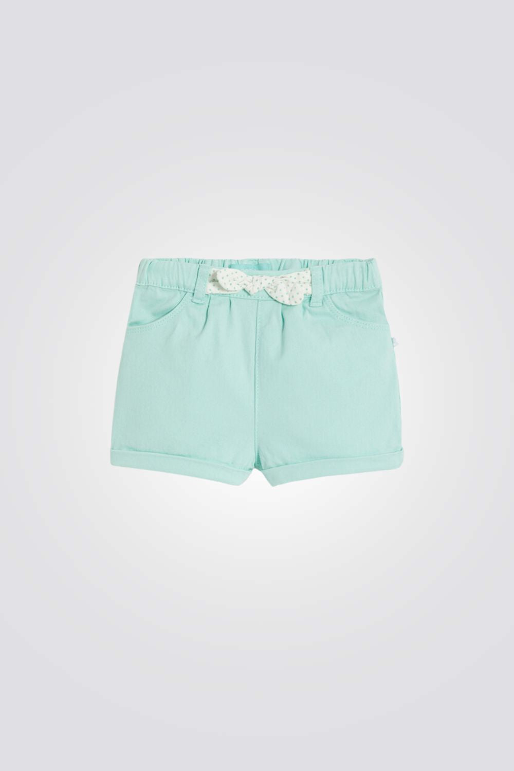 מכנסי ג'ינס קצרים לתינוקות בצבע תכלת