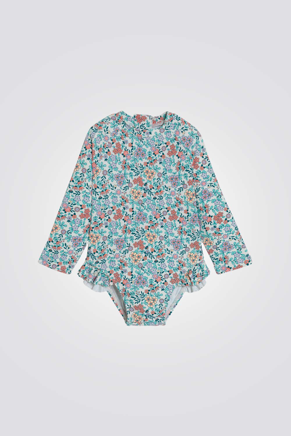 בגד ים שלם לתינוקות בהדפס פרחוני
