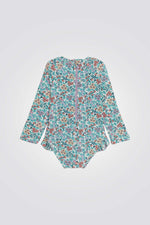 בגד ים שלם לתינוקות בהדפס פרחוני