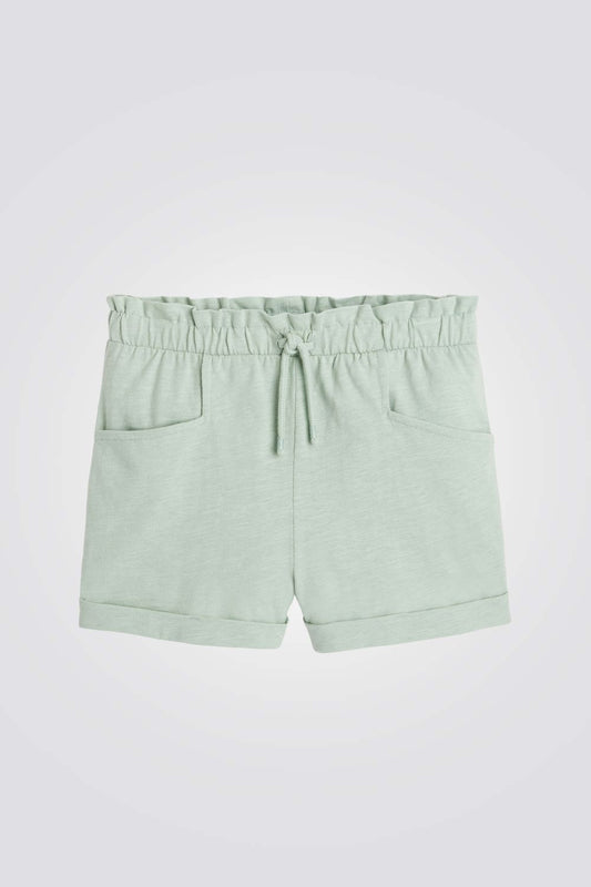 מכנסיים קצרים לילדות בצבע ירוק