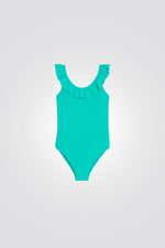 בגד ים לילדות בצבע ירוק 