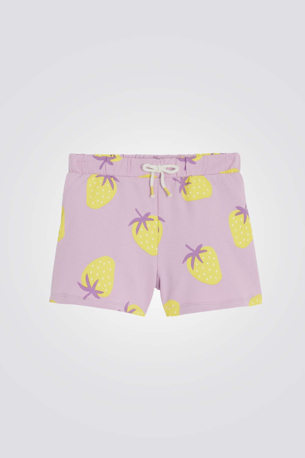 מכנסיים קצרים לילדות בצבע סגול עם הדפס