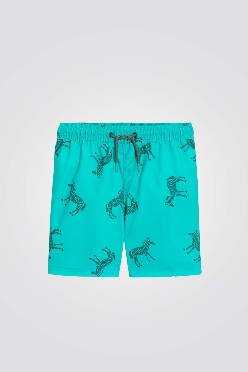 מכנס בגד ים לילדים בצבע טורקיז עם הדפס 