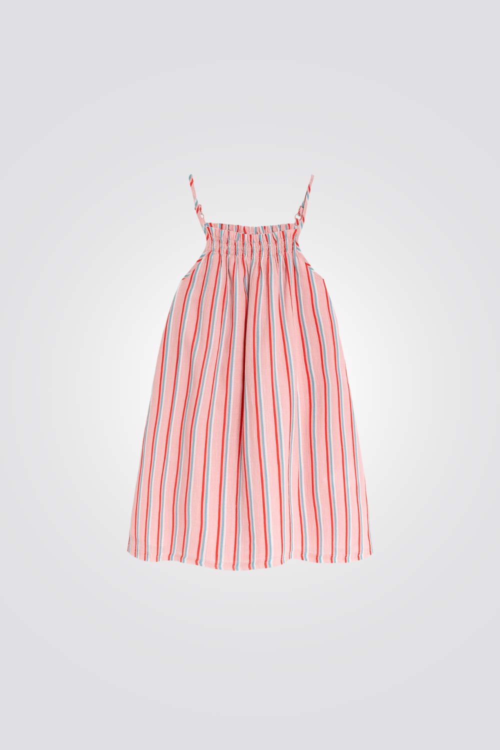 שמלה לילדות הדפס פסים צבעוני