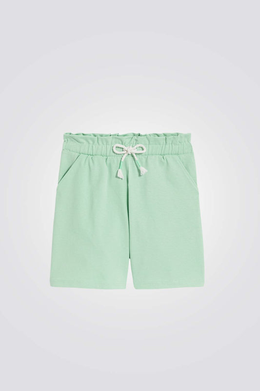 מכנסיים קצרים לילדות בצבע ירוק