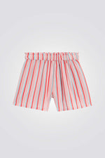 מכנסיים קצרים לילדות בהדפס פסים צבעוני 