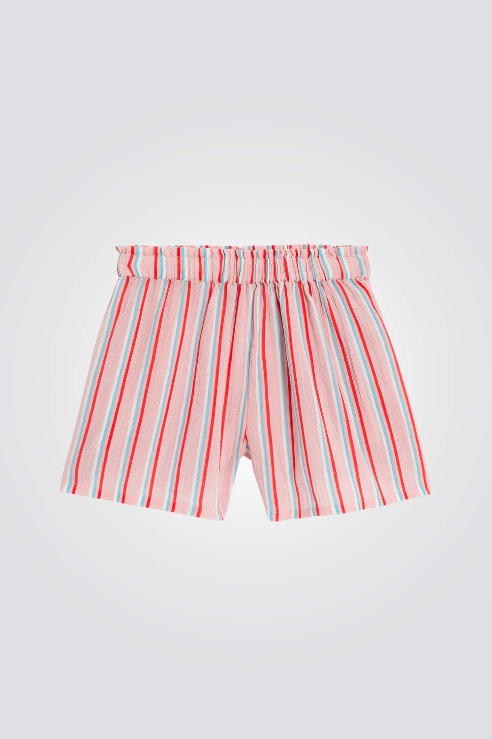 מכנסיים קצרים לילדות בהדפס פסים צבעוני 