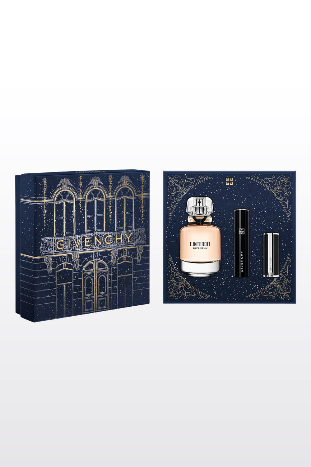 מארז בישום לאישה 50 מ"ל + מסקרה + שפתון L'INTERDIT E.D.P