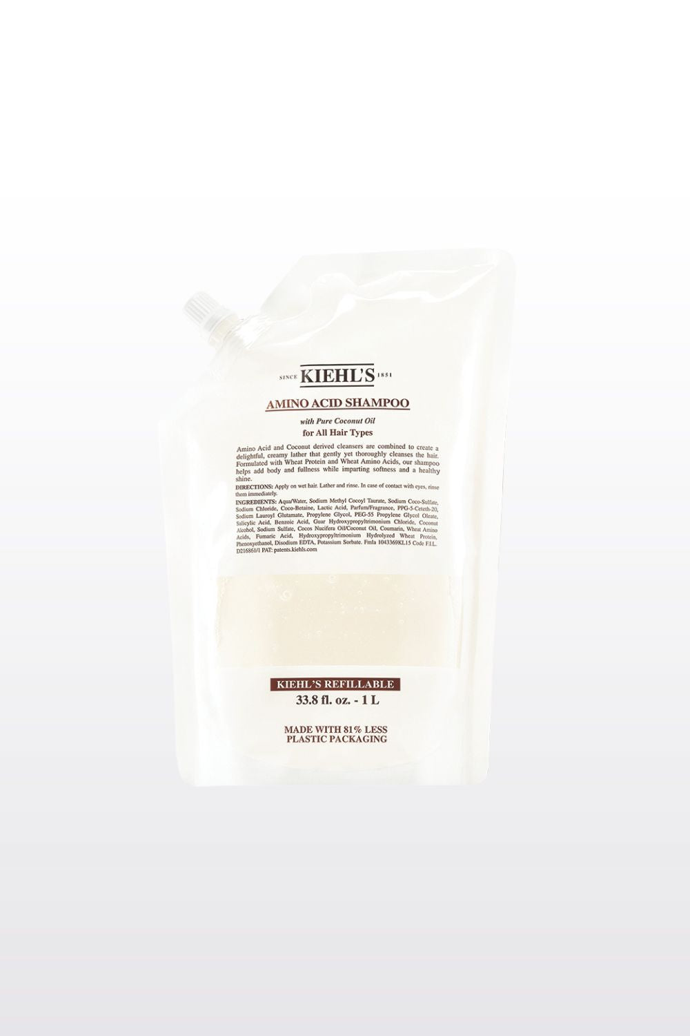 שמפו חומצת אמינו לכל סוגי השיער מילוי 1 ליטר