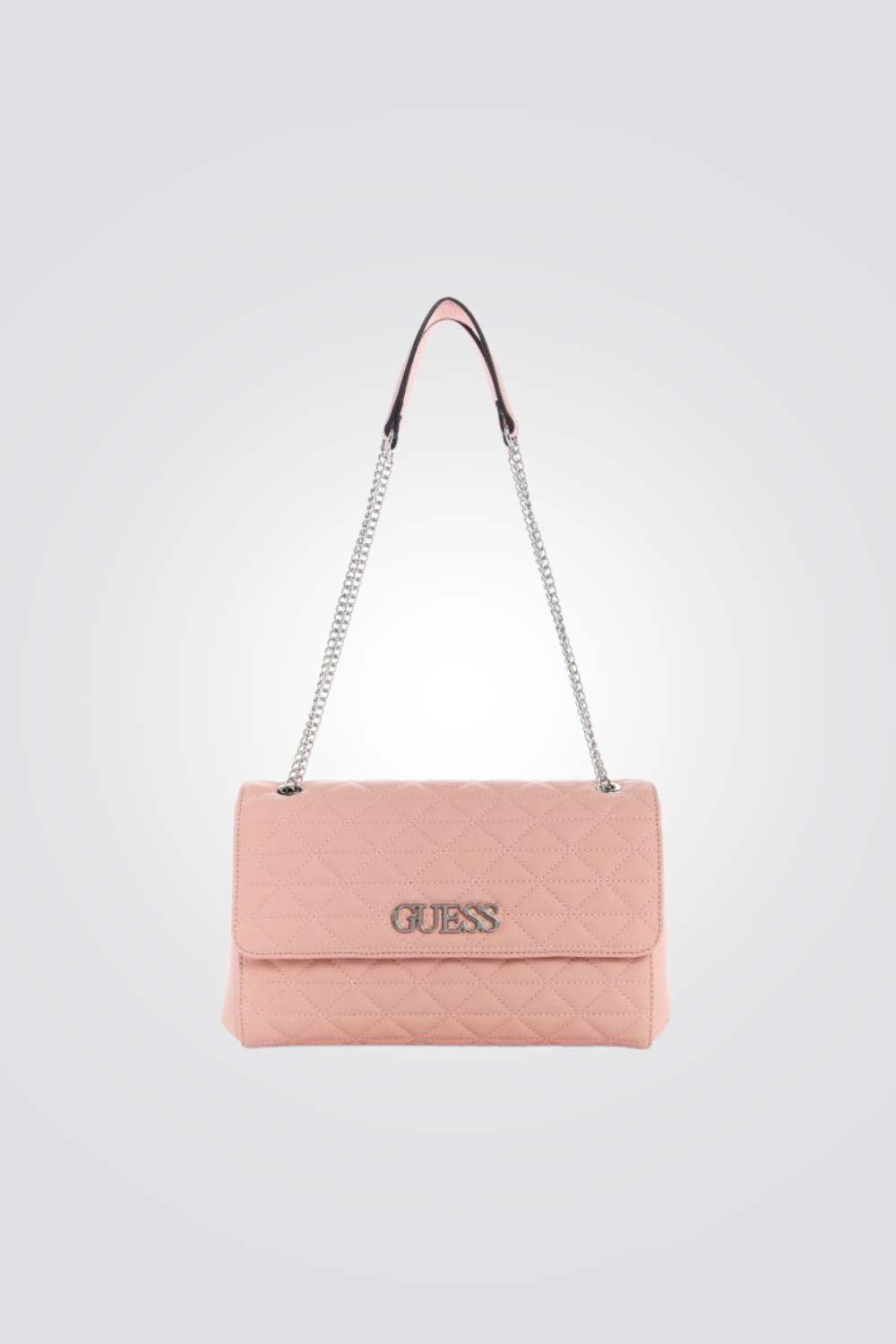 תיק קרוס תיפורים מעוינים בצבע ורוד