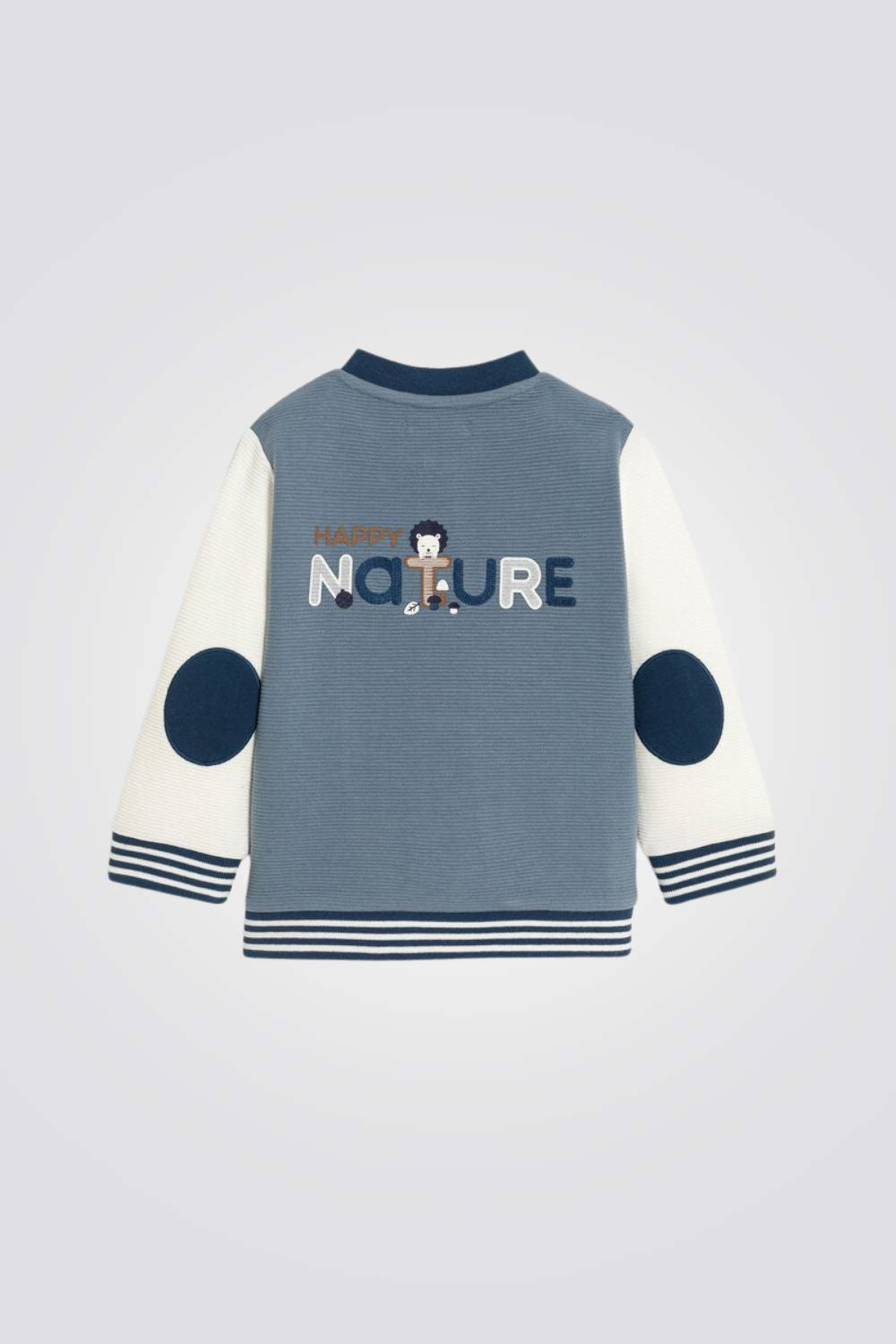 ג'קט בייסבול לתינוקות בצבע כחול ולבן 