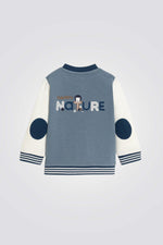 ג'קט בייסבול לתינוקות בצבע כחול ולבן 