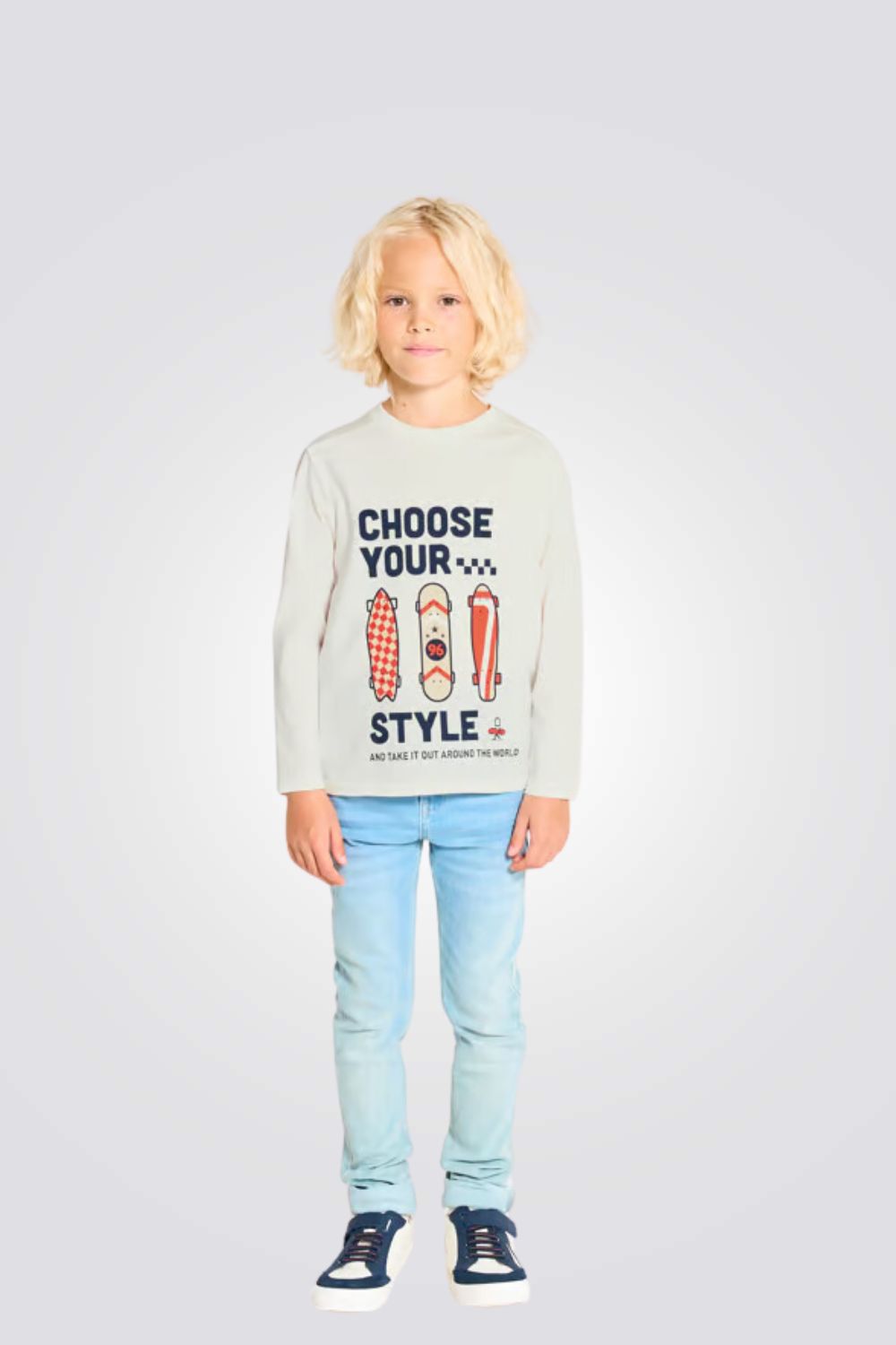 טישירט לילדים עם שרוולים ארוכים