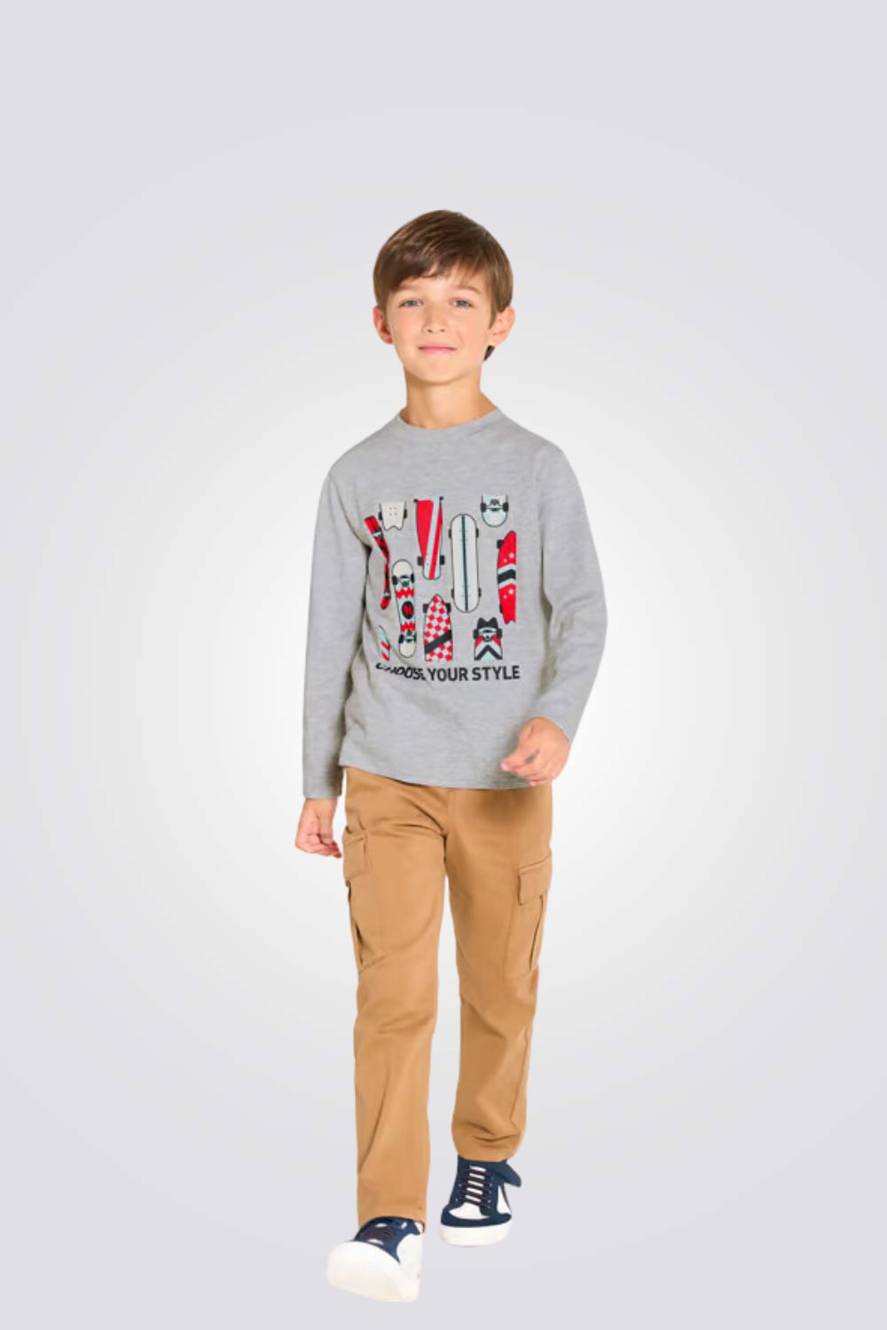 טישירט לילדים עם שרוולים ארוכים