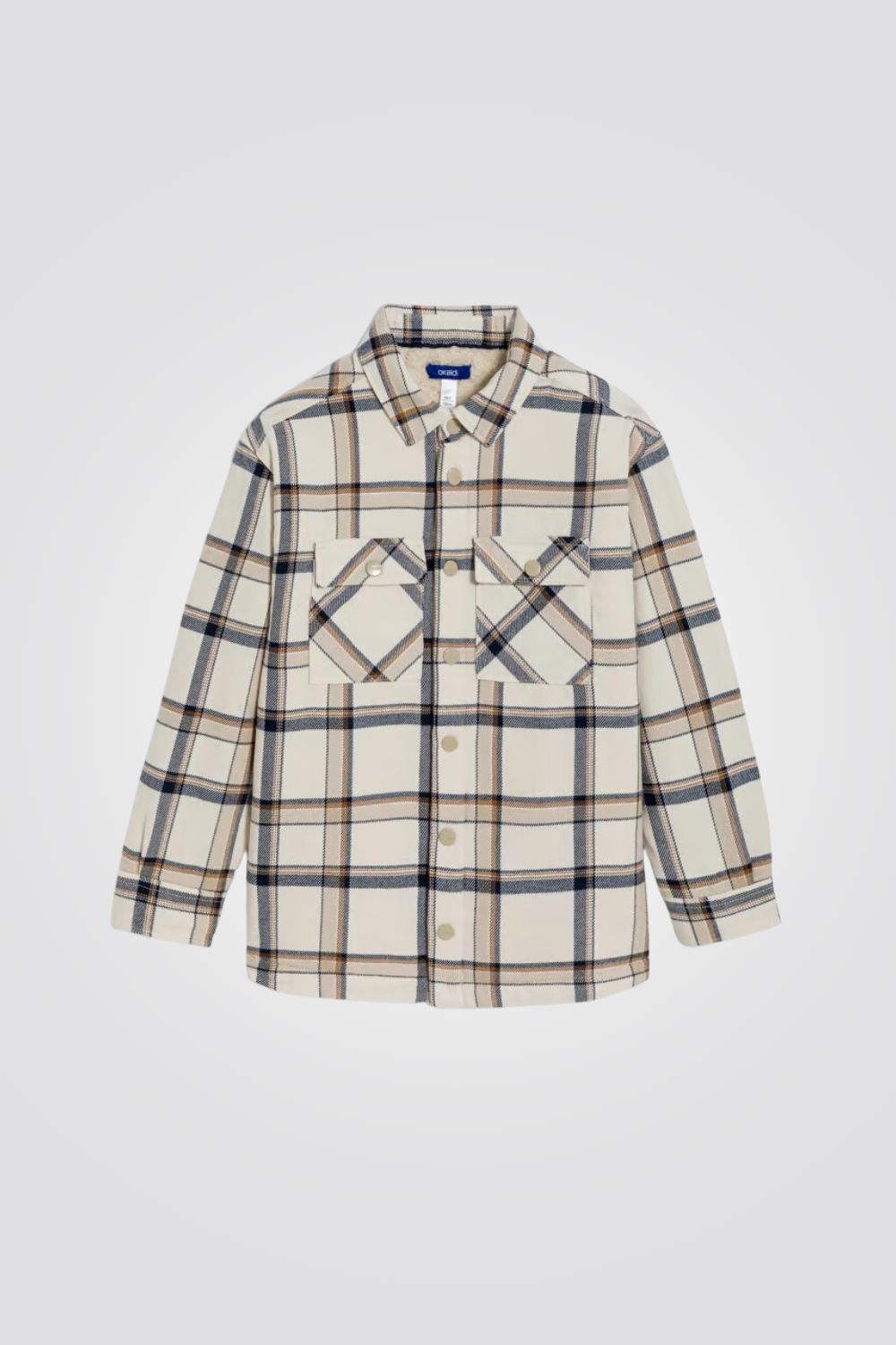 חולצת משבצות ארוכה לילדים פרוותית