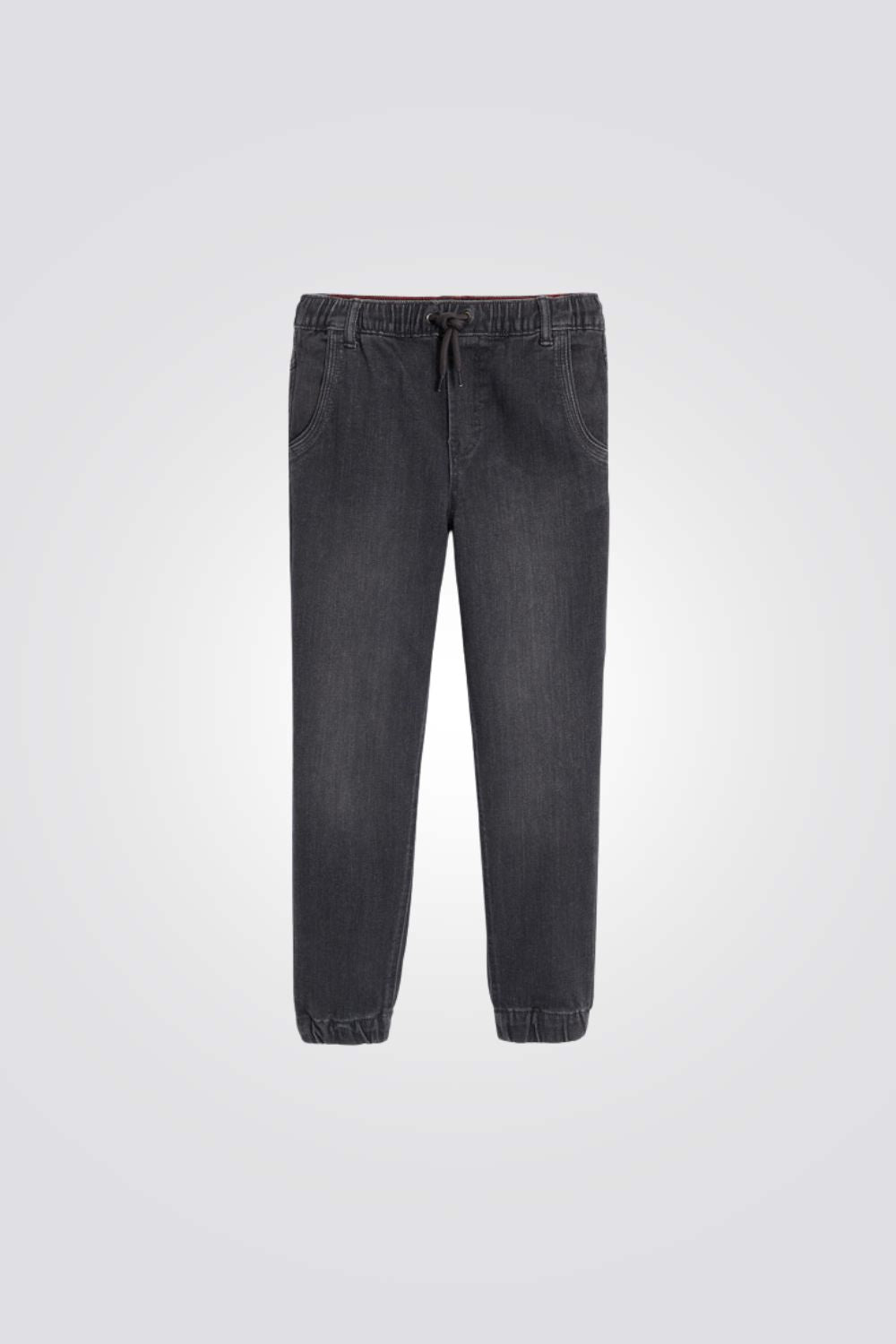 מכנסי ג'ינס לילדים בגזרת slim בצבע אפור כהה