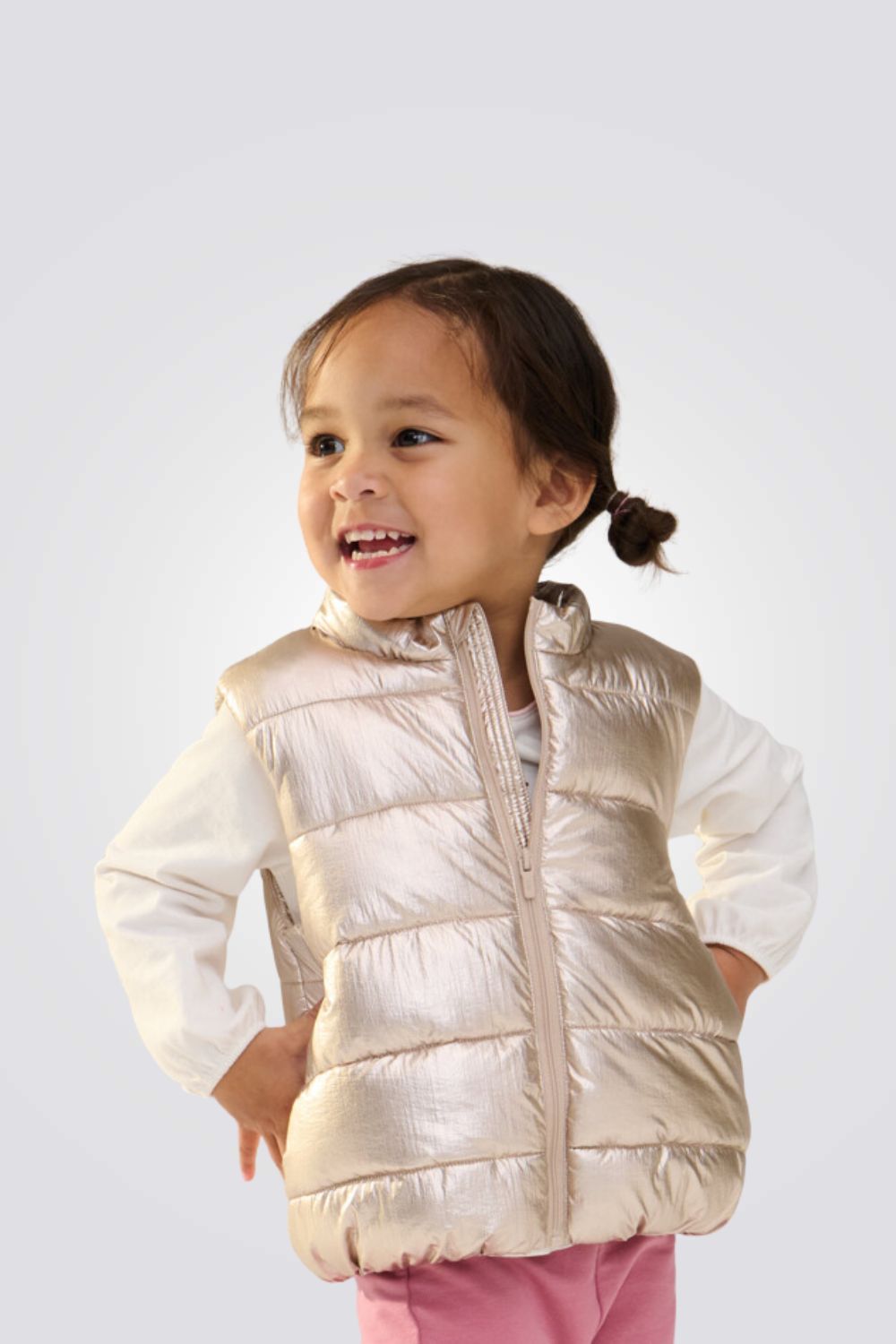 אפודת מעיל לתינוקות בצבע זהב