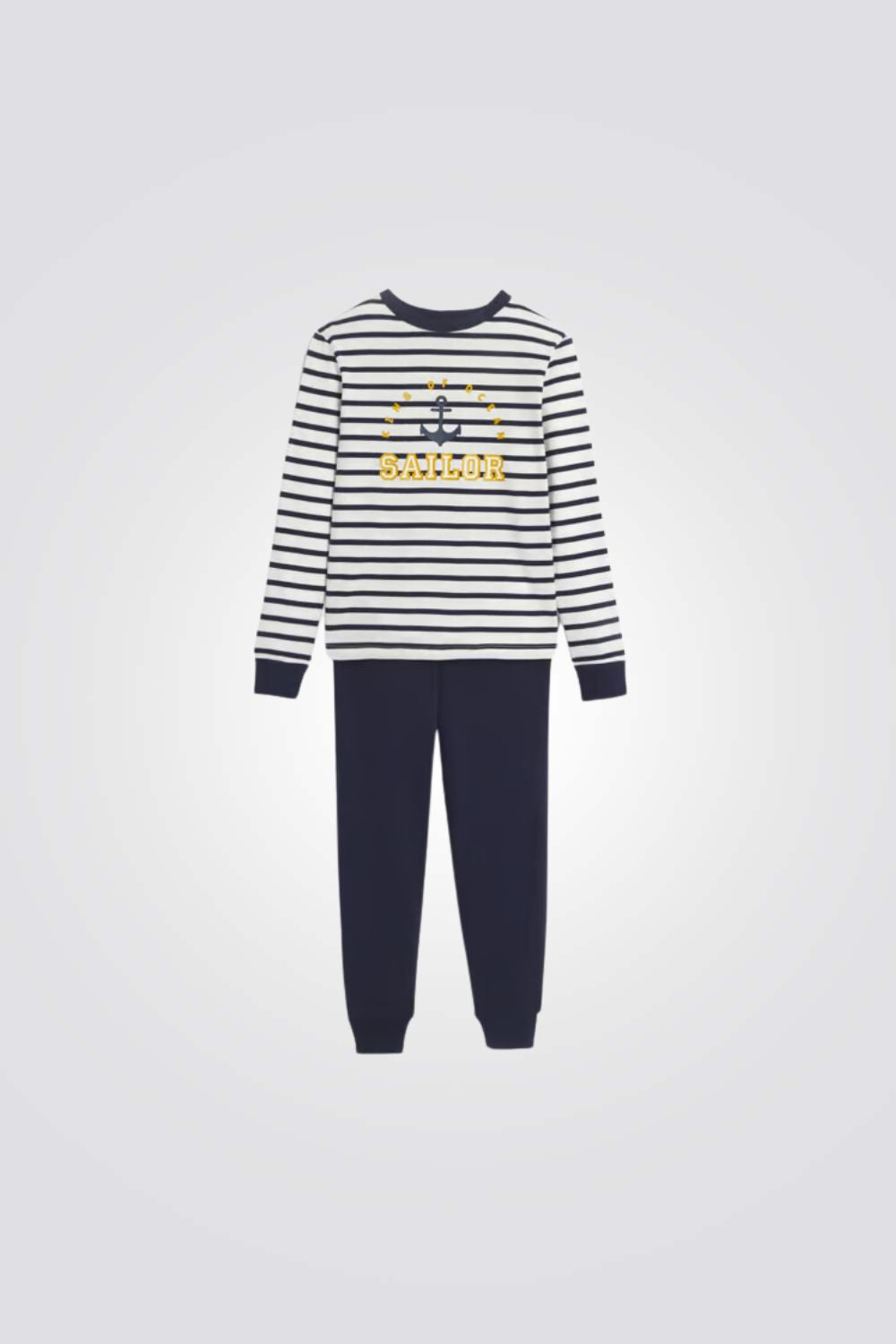 פיג'מה לילדים בצבע נייבי